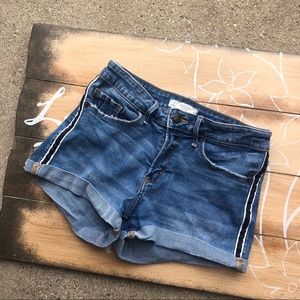 Abercrombie & Fitch Jean Shorts Size 4 Side Stripes